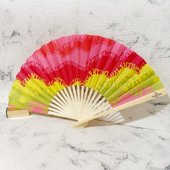 Valentino Accessories - Valentino Beauty Fan (Summer Escape Colorful Wave Design)